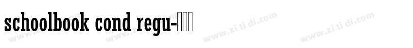 schoolbook cond regu字体转换